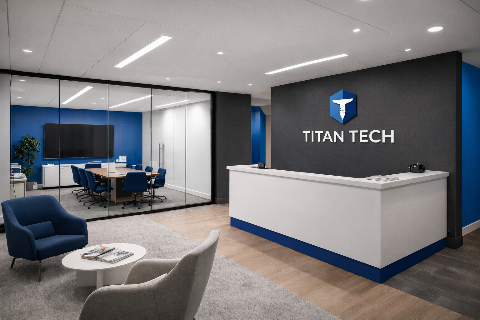 Commercial modern inspiration with brand-aligned colors and crisp lines