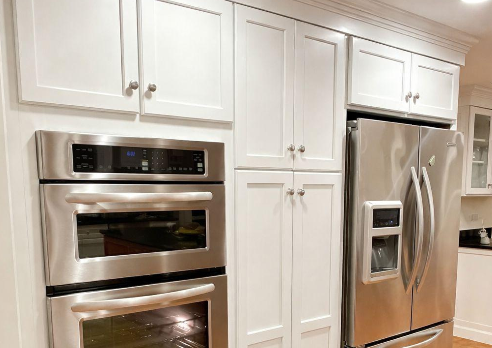 Cabinet door repainting process