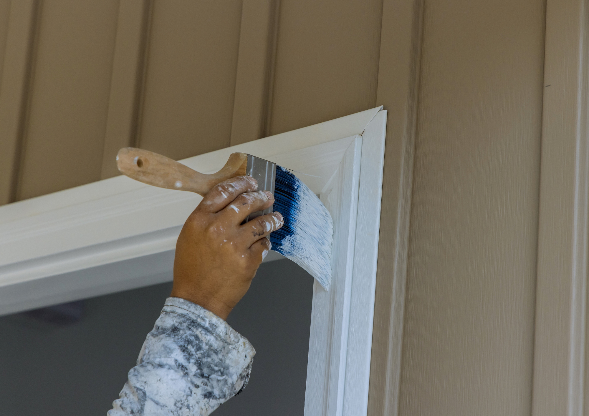 Door frame and casing detail work