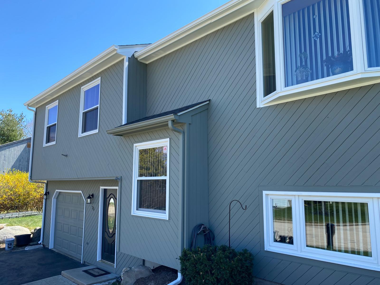Exterior shutters and accent feature painting detail