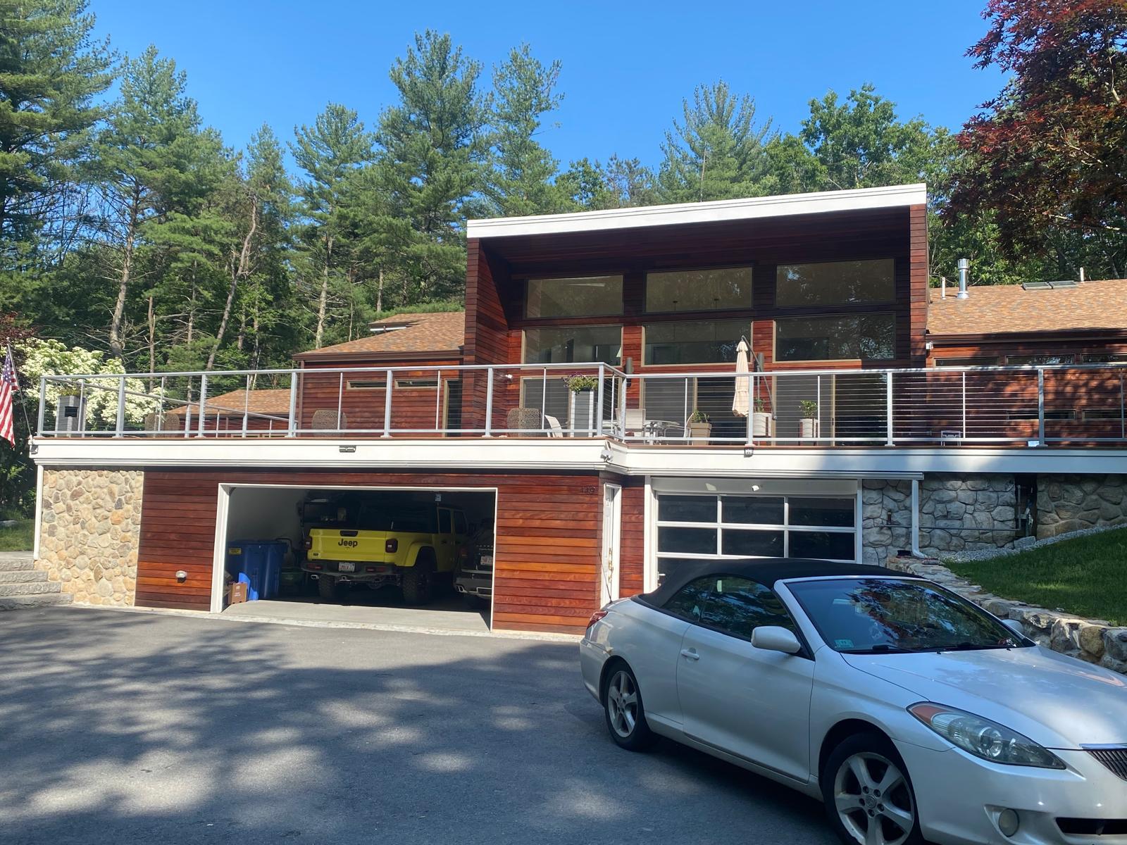 Exterior painting detail with clean trim and siding finish