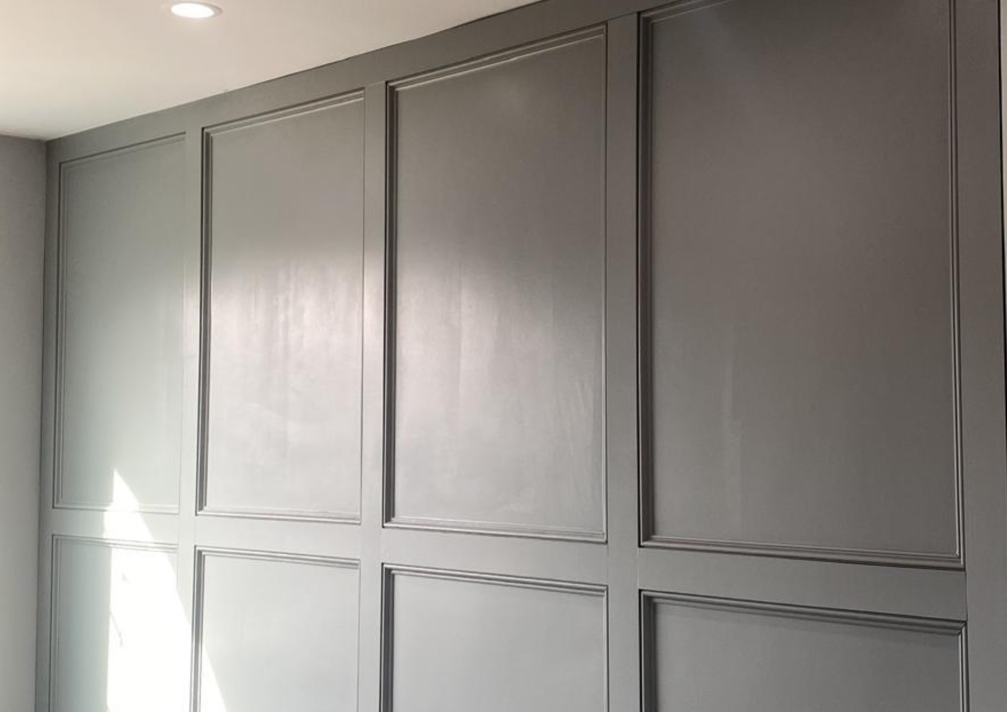 Interior trim and baseboard painting detail