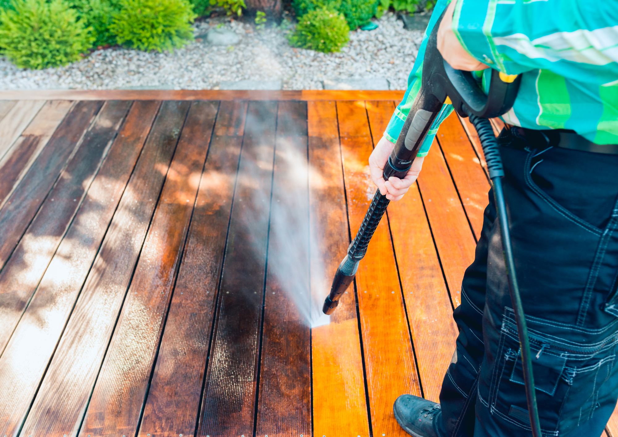 Driveway and walkway pressure cleaning project