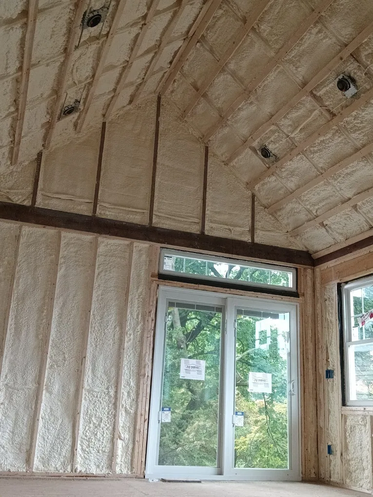 Detail of insulation installation